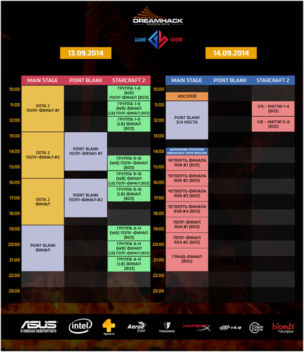 Киберспорт - DreamHackMoscow – расписание и стрим